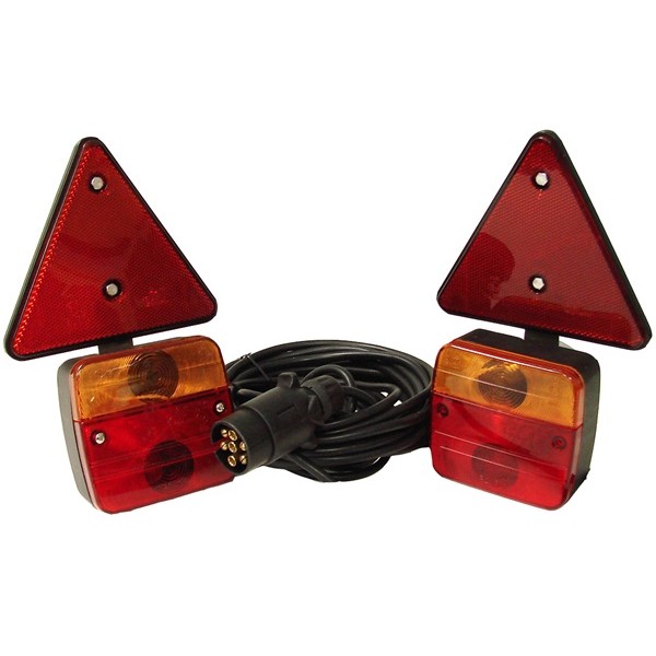 Trailer Lighting Unit inc Triangles - Magnetic - 6m Cable