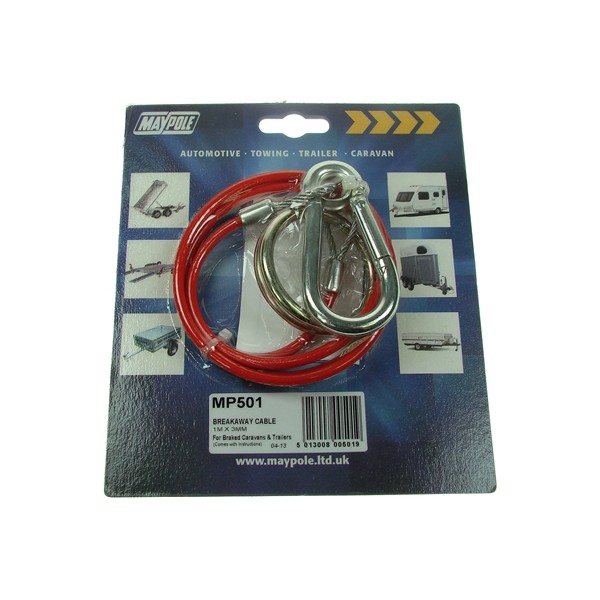 Breakaway Cable - Plastic Coated - Red