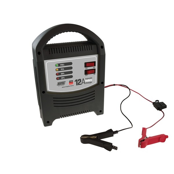 Battery Charger 12A - 12V/24V - LED Automatic