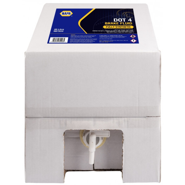 DOT 4 Brake Fluid - Bag in a Box - 20 Litre