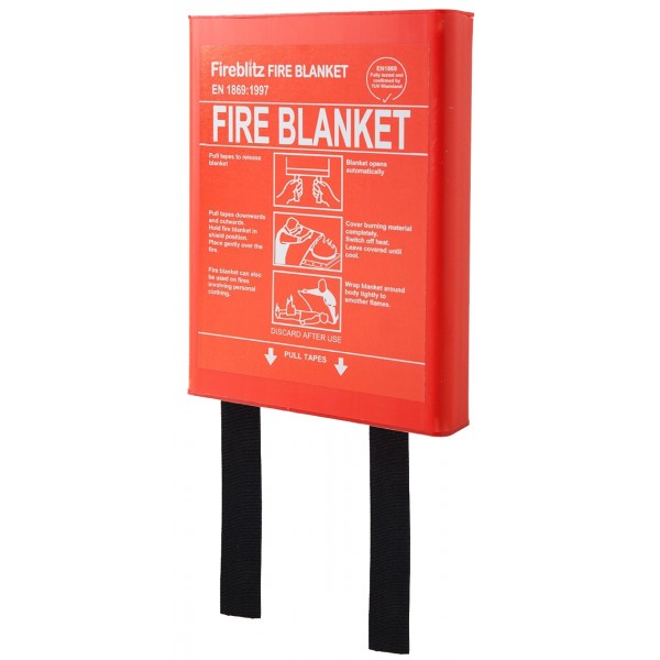 Fire Blanket in Hard Case - 1 x 1m