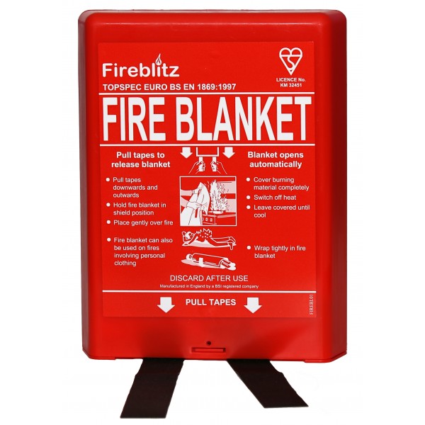 Fire Blanket in Hard Case - 1.2 x 1.2m