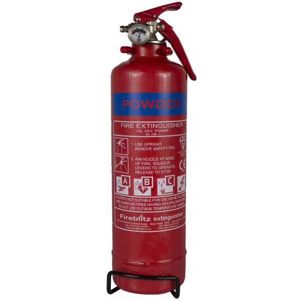 ABC Dry Powder Fire Extinguisher with Gauge - 1kg