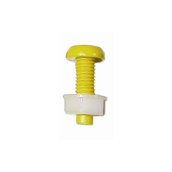 Number Plate Screws & Nuts - Yellow - Pack of 50