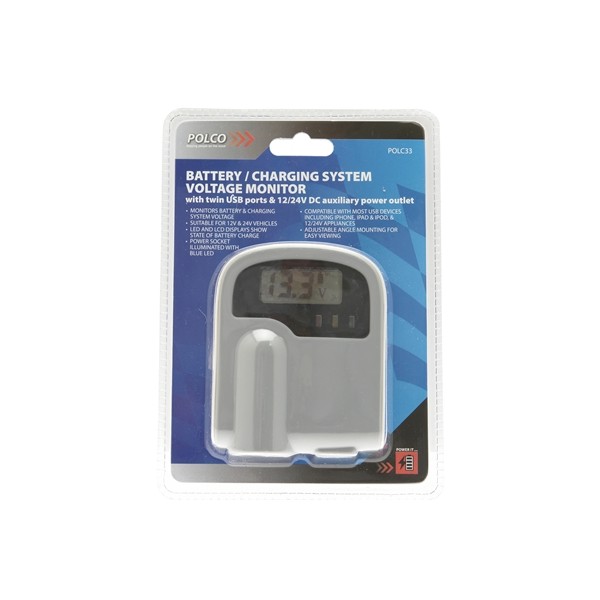 Battery/Charging System Voltage Monitor - 12V/24V