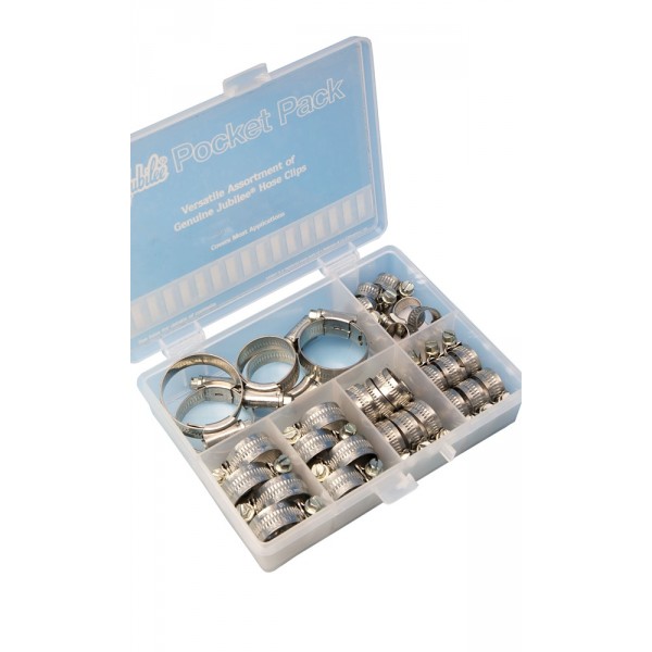 Assorted M/S Hose Clips - Box of 32