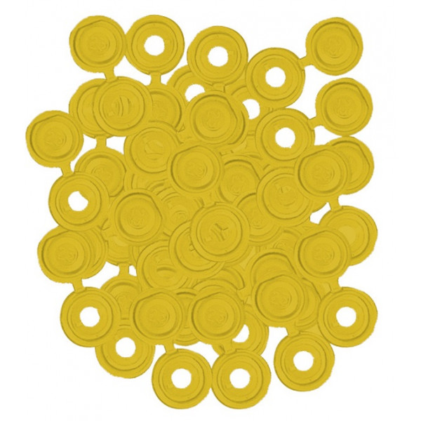 Number Plate Plastic Caps -  Yellow