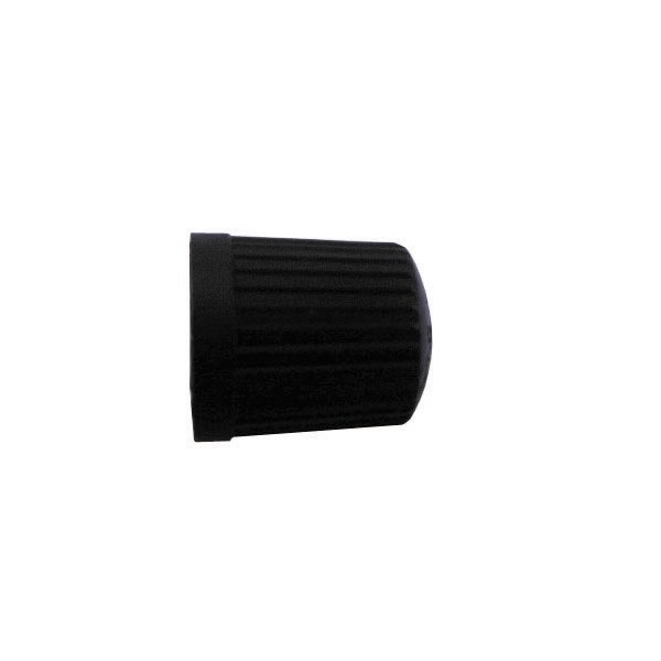 Car Dust Caps - Black Plastic - Pack Of 4