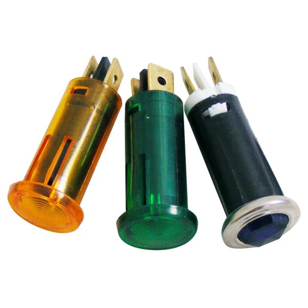 Warning Light Round Switch - Amber Illuminated