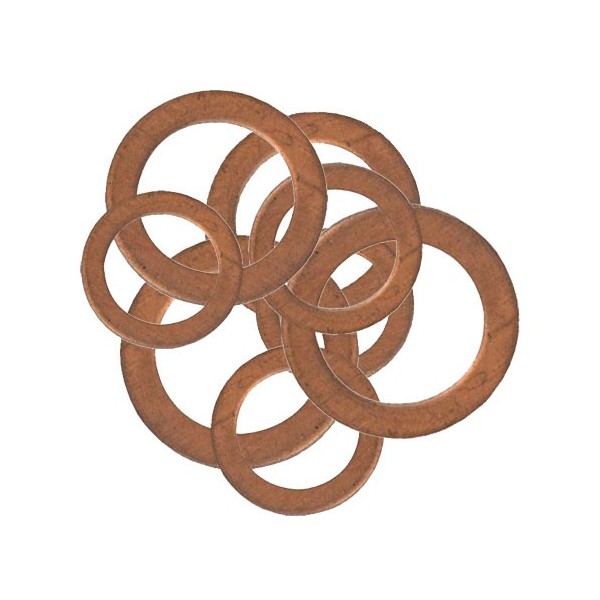 Copper Washers - Assorted Large - Pack Of 9