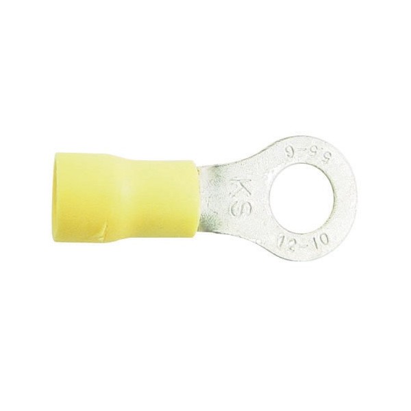 Wiring Connectors - Yellow - Ring - 6mm - Pack of 2