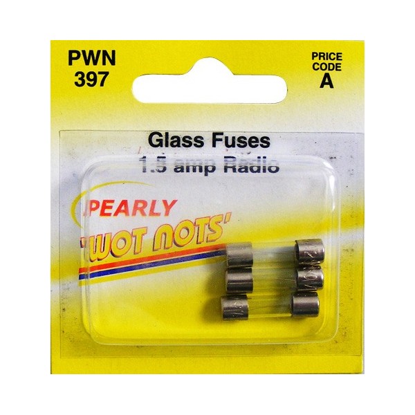 Fuses - DIN Glass - 1.5A - Pack Of 3