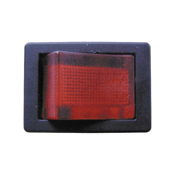 Mini Rocker Switch - Red Illuminated