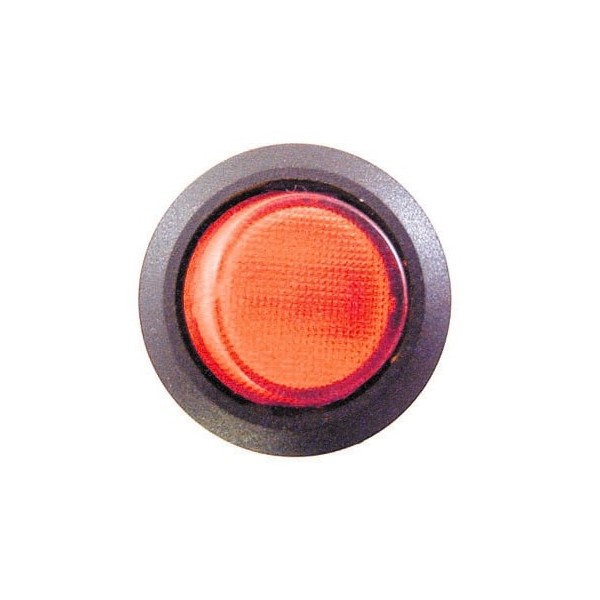 Mini Round Switch - Red Illuminated