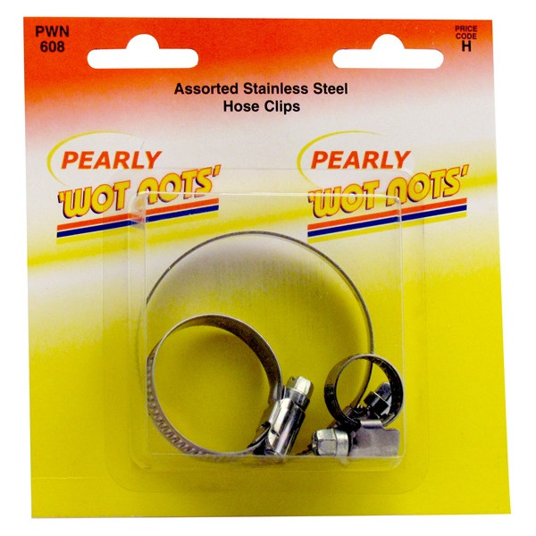 Assorted S/S Hose Clips - Pack of 3