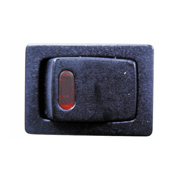 On/Off Mini Rocker Switch - Red Illuminated