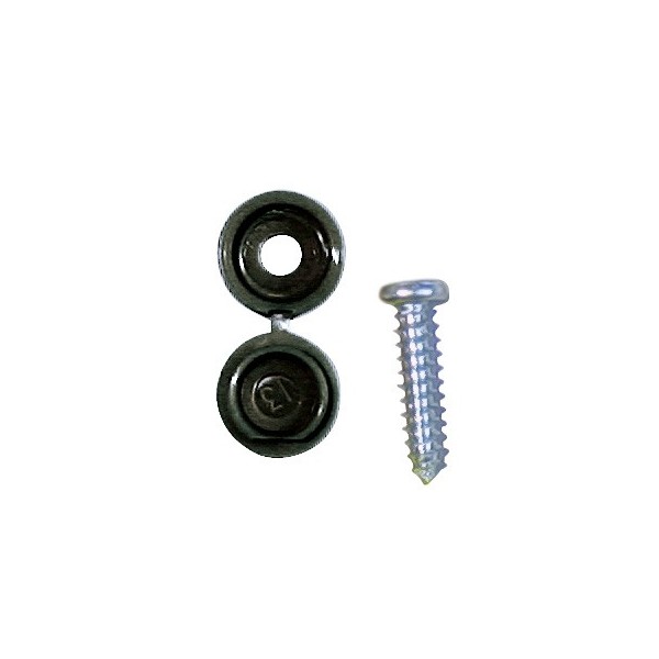 Number Plate Cap & Screw - Black