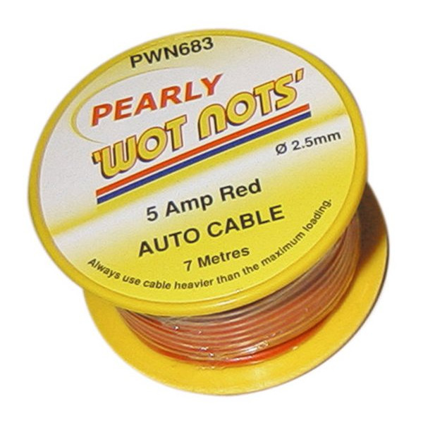 1 Core Cable - Red - 7m - 5A
