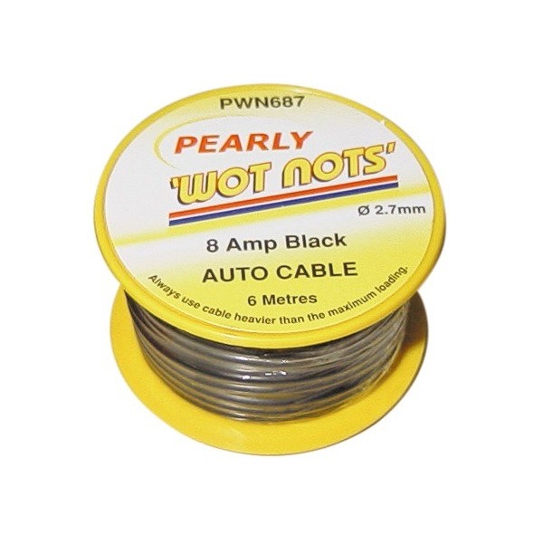 1 Core Cable - Black - 6m - 8A