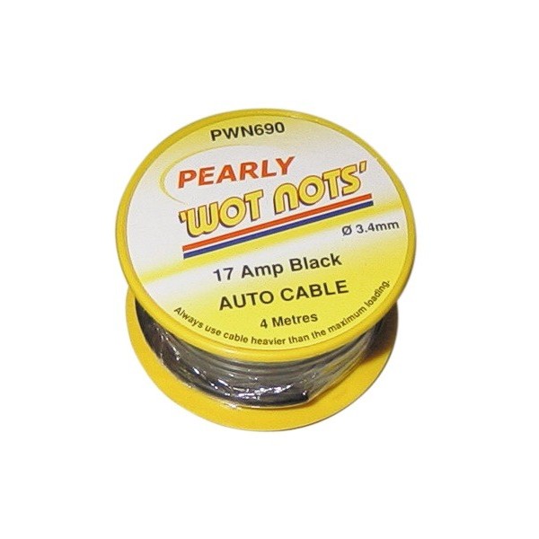 1 Core Cable - Black - 4m - 17A