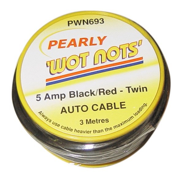 Wiring Cable Twin 5A x 3m Red/Black