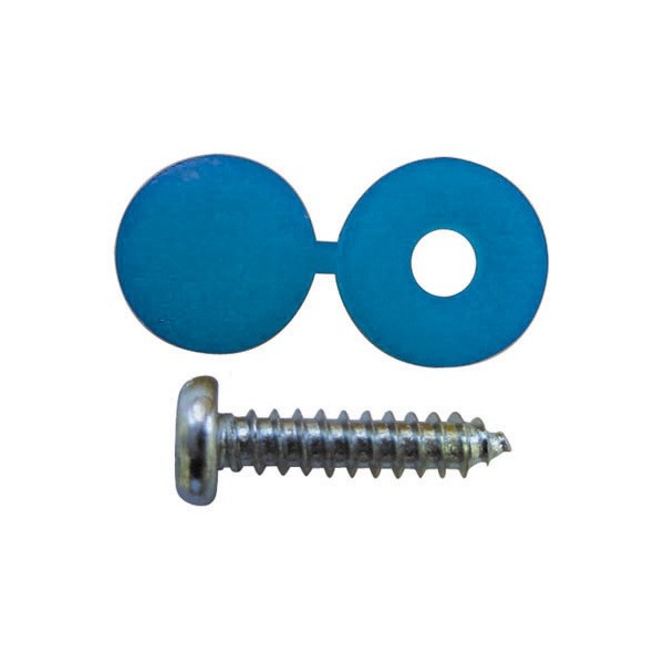 Number Plate Caps & Screws Blue - Pack Of 2