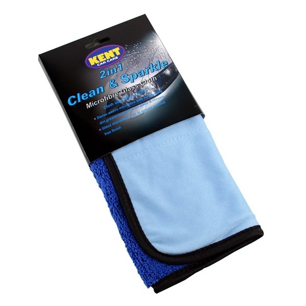2 In 1 Clean & Sparkle Microfibre Glass Cloth
