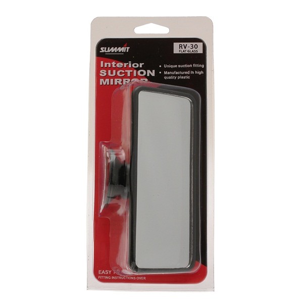 Rear View Suction Mirror - Flat Glass - Large