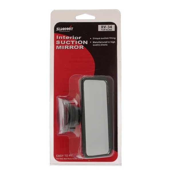 Rear View Suction Mirror - Flat Glass - Small