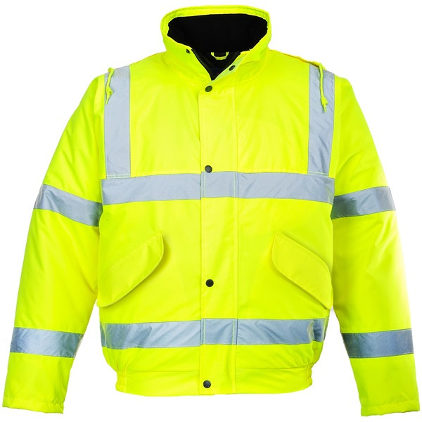 Hi-Vis Bomber Jacket - Yellow - Medium
