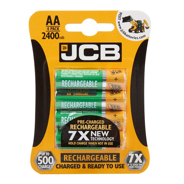 Rechargeable AA Batteries - 2400mAh - Pack of 4