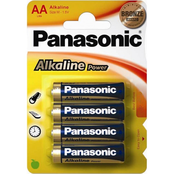 Alkaline Power AA Batteries - Pack of 4