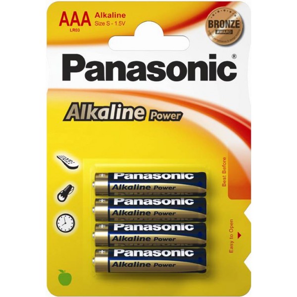 Alkaline Power AAA Batteries - Pack of 4