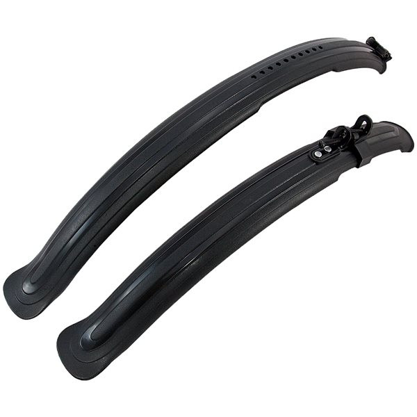 Full Length Cycle Mudguard Set - Black