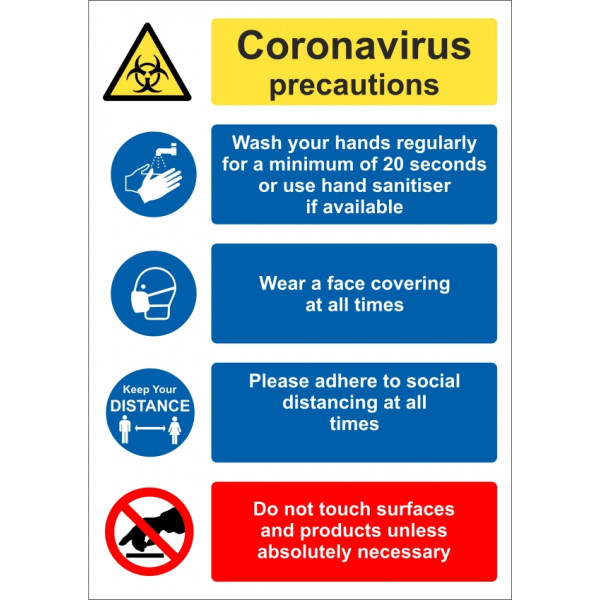 Coronavirus Precautions Poster Sticker
