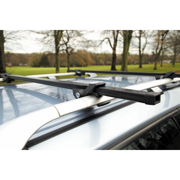 Universal Steel Open Rail Roof Bars - 1.35m