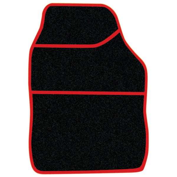 Standard Universal Mat Set - Velour - Black/Red - 4 Piece