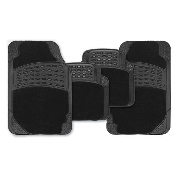 Combination Universal Mat Set - Carpet/Rubber - 4 Piece