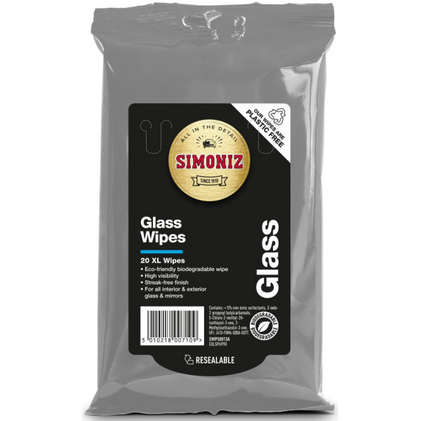 Car Glass Wipes - Pack of 20