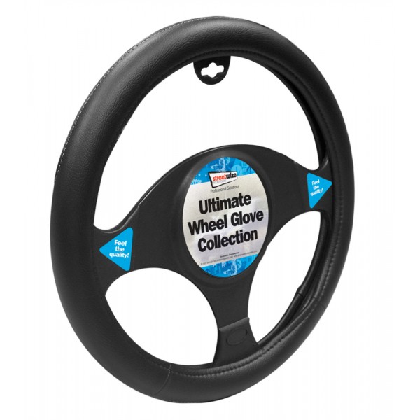 Steering Wheel Cover - Luxury - Black