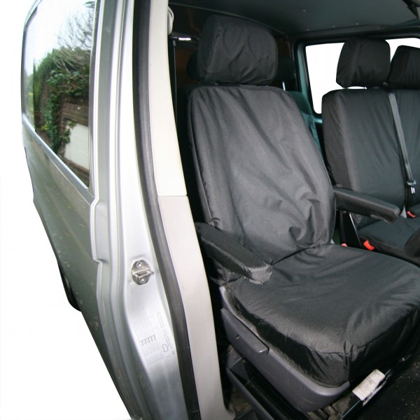 Van Seat Cover - Front Single - Black - Volkswagen Transporter (2003 Onwards) 