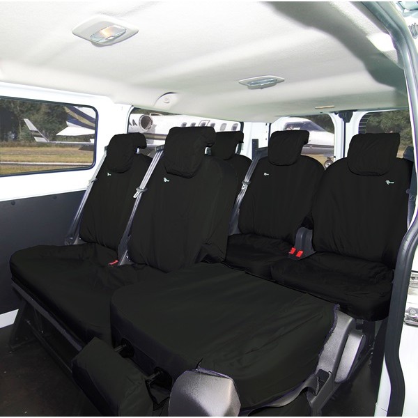 Van Seat Cover - Rear Folding - Black - Ford Transit Custom Torneo/Kombi Crew 2013 Onwards