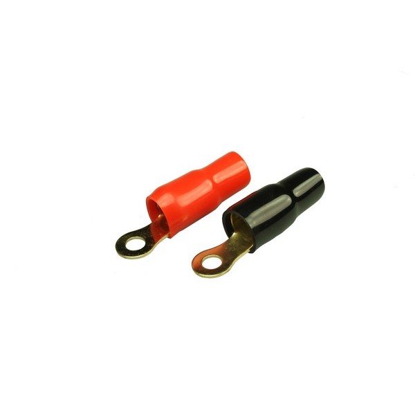 Terminal - 0 AWG - Red & Black Rings