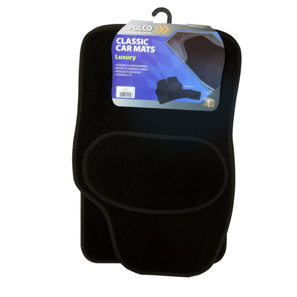 Luxury Universal Mat Set - Black - 4 Piece