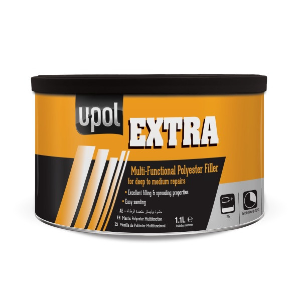 UPOL EXTRA POLYESTER FILLER NO.2 KIT 1.1L