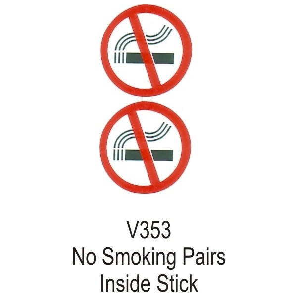 Indoor Vinyl Sticker - No Smoking Circle Pair