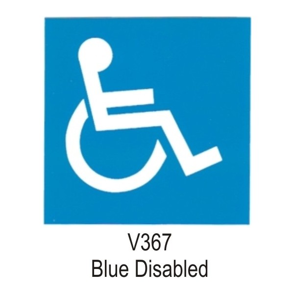 Indoor Vinyl Sticker - Blue - Disabled
