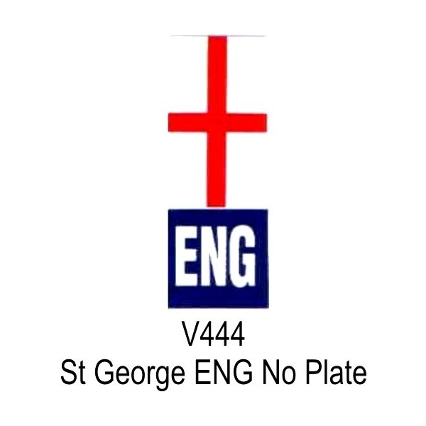 Outdoor Vinyl Sticker - White - Eng & St. George Flag