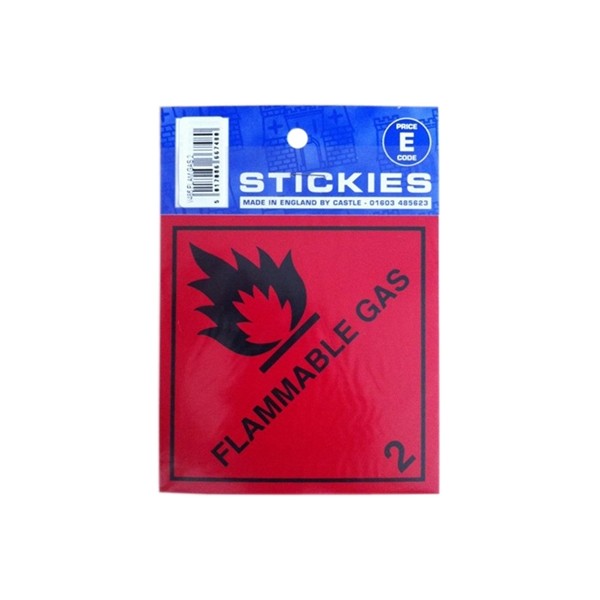 Outdoor Vinyl Sticker - Red - Flammable Gas