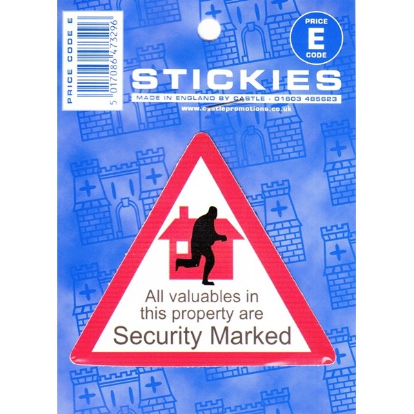 Indoor Vinyl Sticker - Valuables Are Security Marked